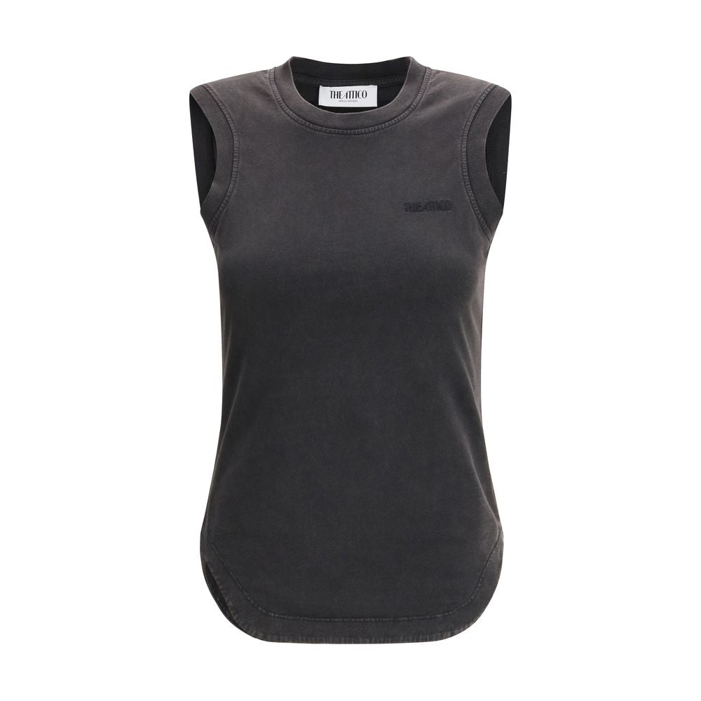 The Attico Schwarzes Baumwoll-T-Shirt