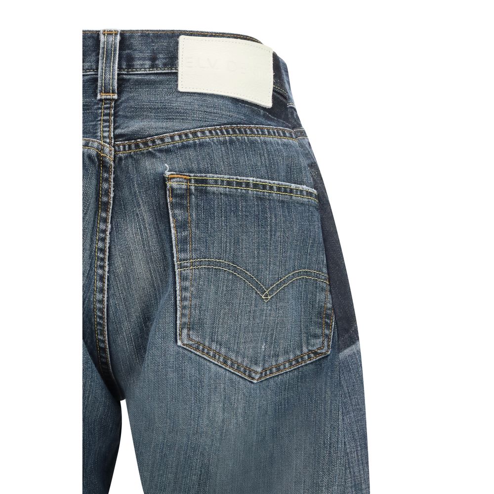 E.L.V. DENIM Graue Jeans aus Baumwolle im geraden Schnitt