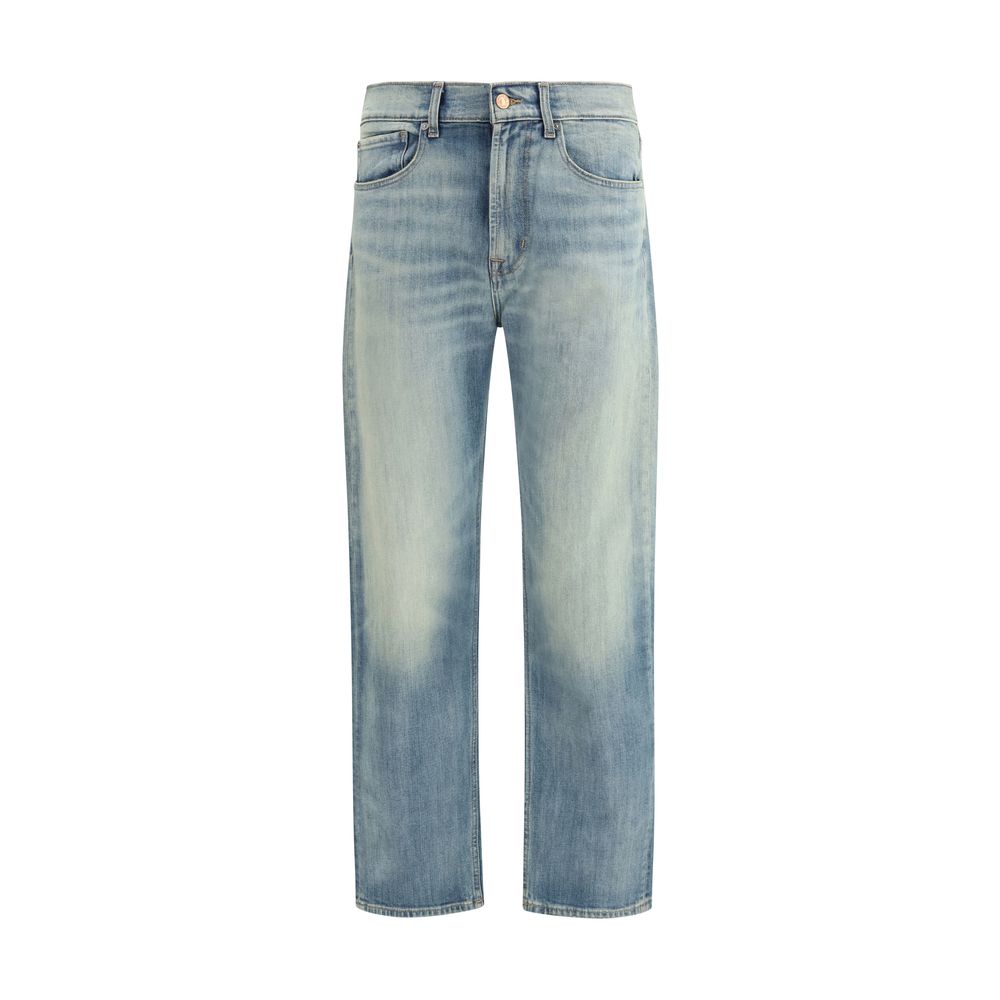 7FOR Blaue Baumwolljeans im Relaxed Fit