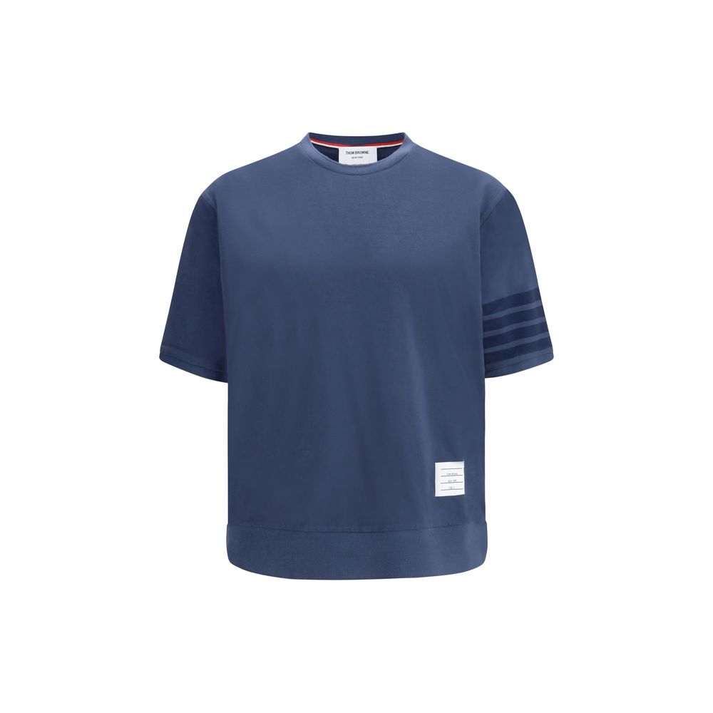 Thom Browne Blaues Baumwoll-Sportswear-T-Shirt