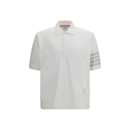 Thom Browne Weißes Poloshirt aus Baumwolle
