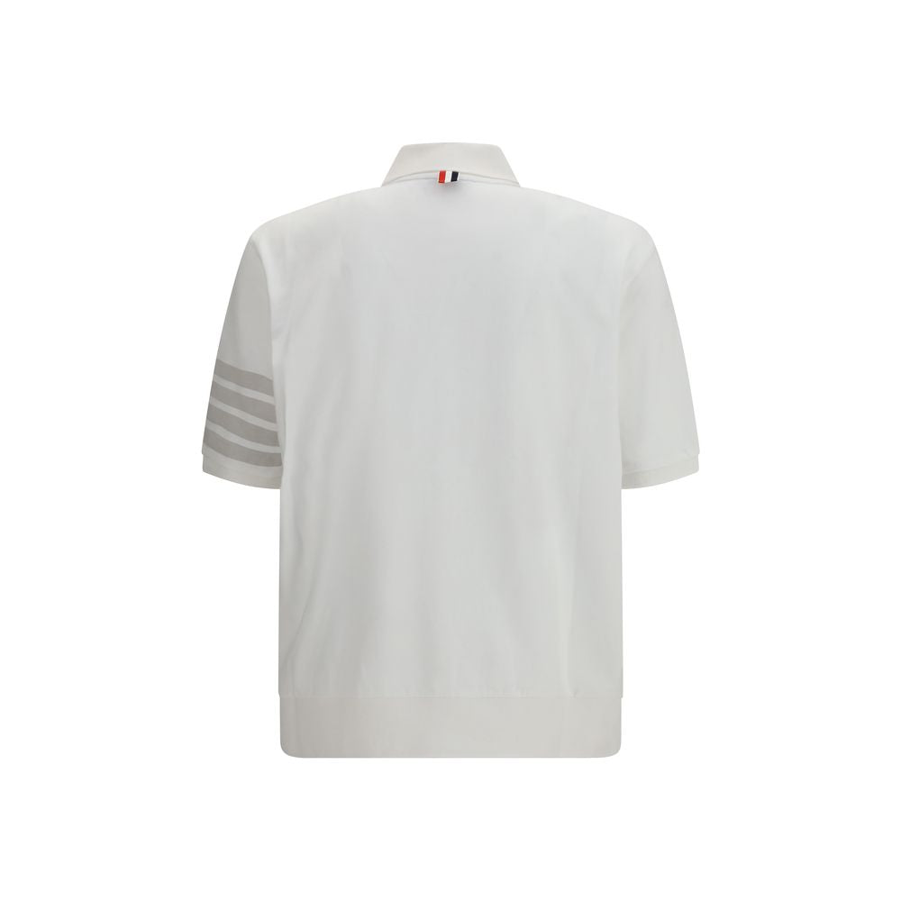 Thom Browne Weißes Poloshirt aus Baumwolle