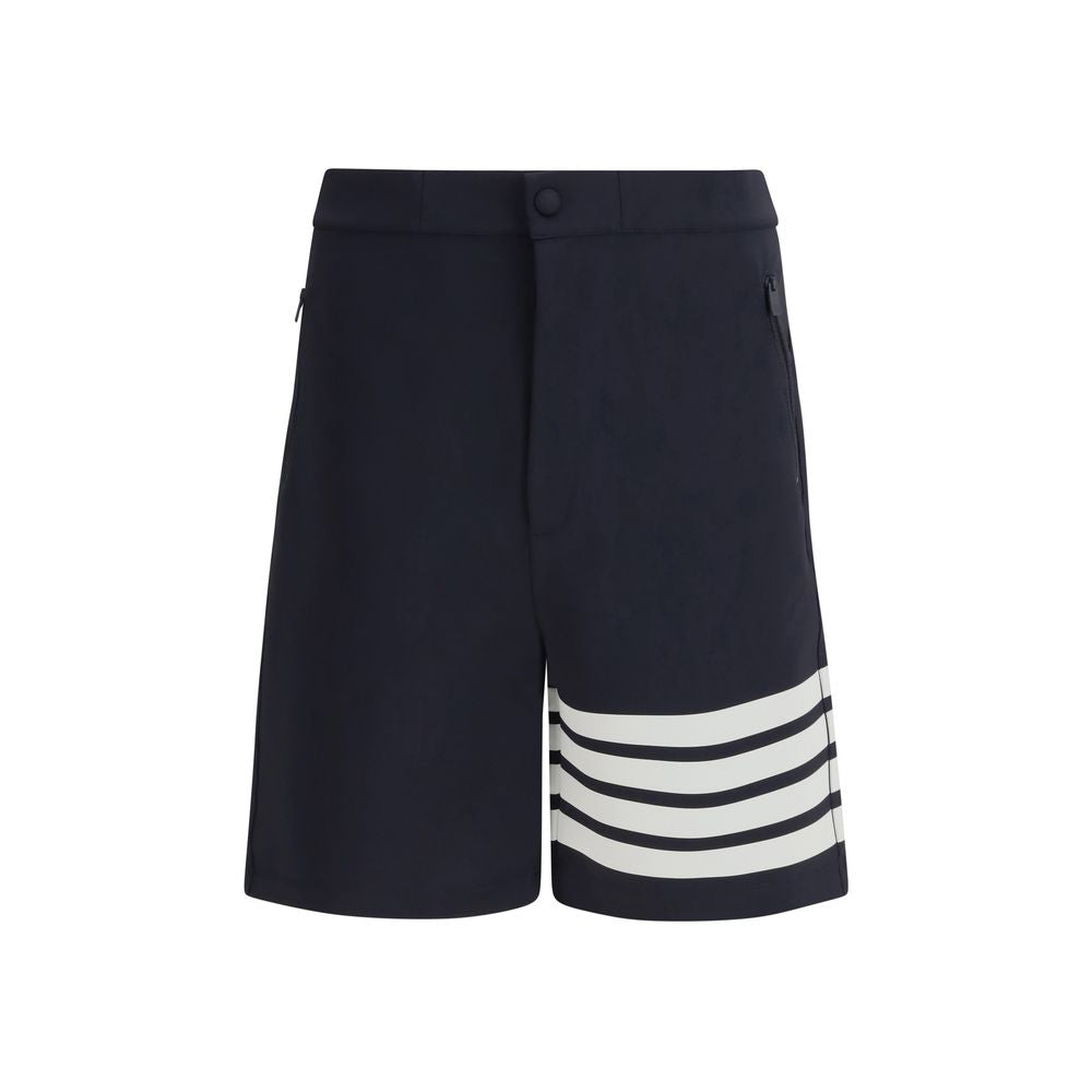 Thom Browne Blaue Bermuda-Shorts aus Viskose