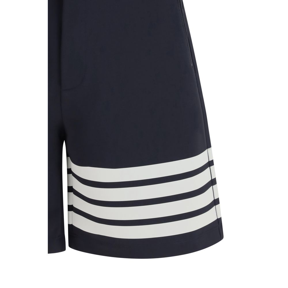 Thom Browne Blaue Bermuda-Shorts aus Viskose