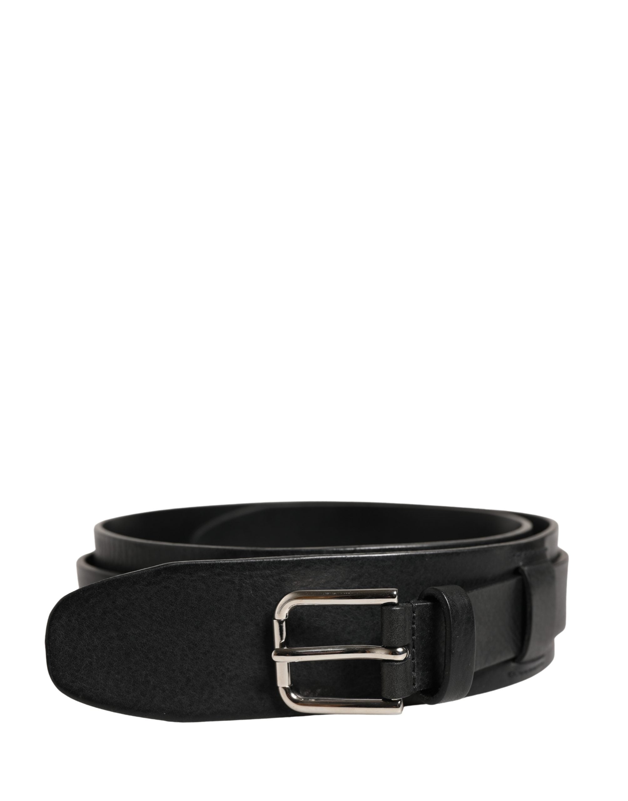 Dolce & Gabbana Herrenschließe Gürtel aus schwarzem Leder