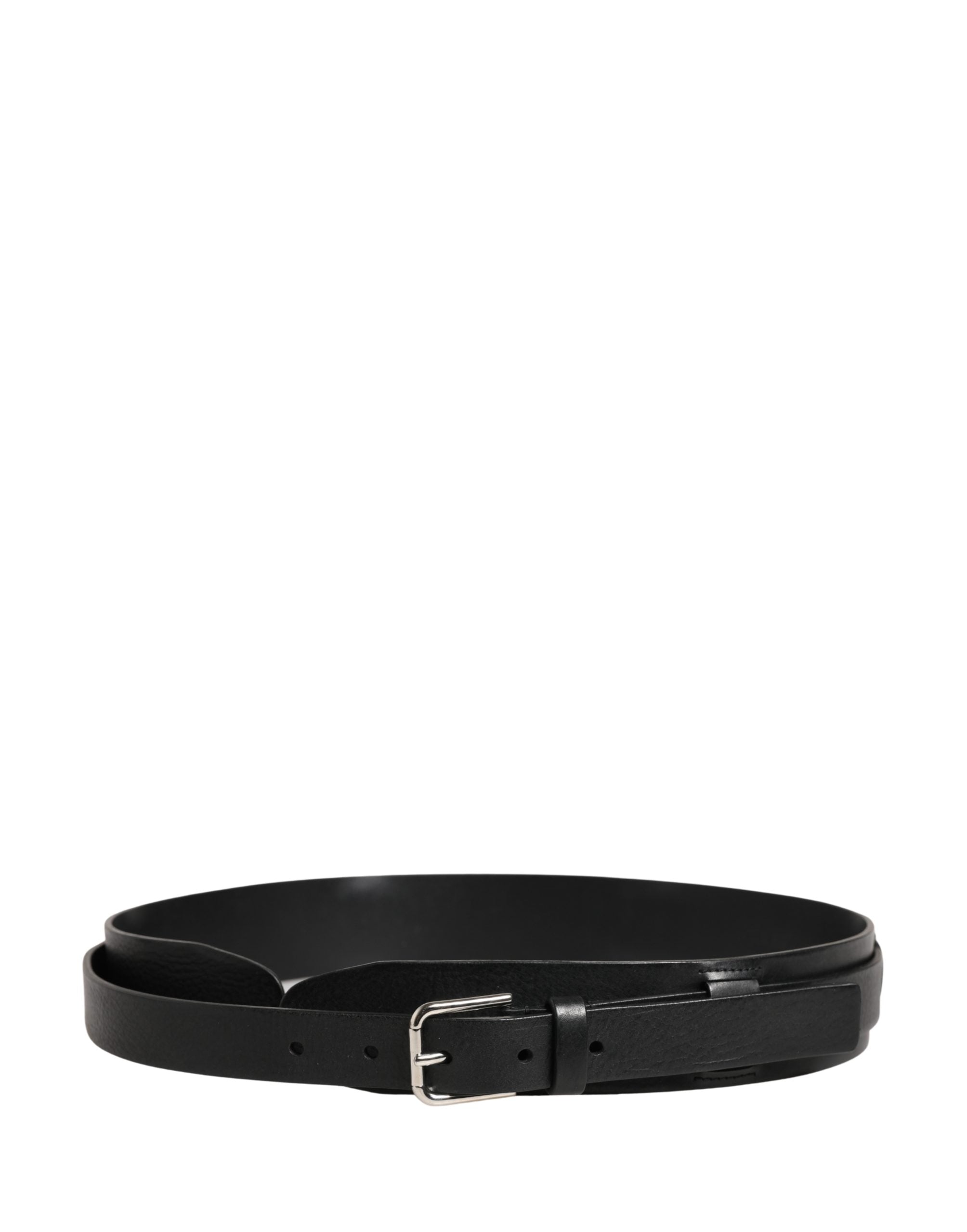Dolce & Gabbana Herrenschließe Gürtel aus schwarzem Leder