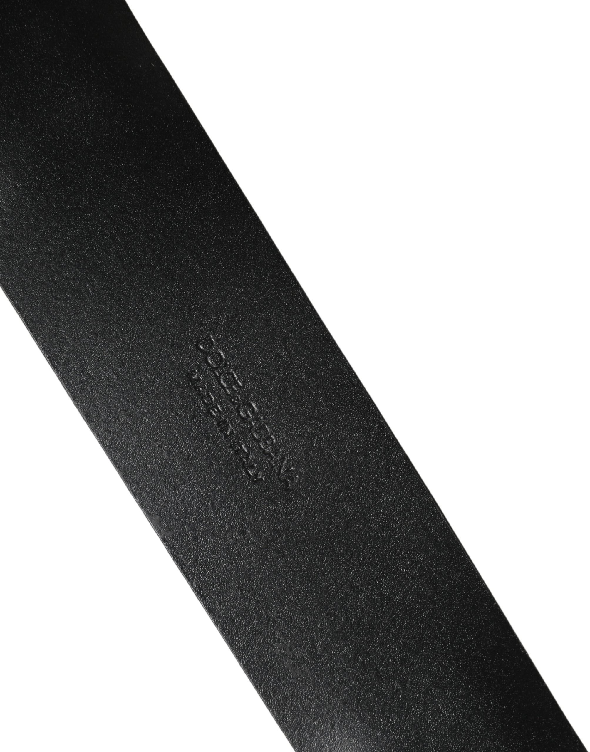 Dolce & Gabbana Herrenschließe Gürtel aus schwarzem Leder