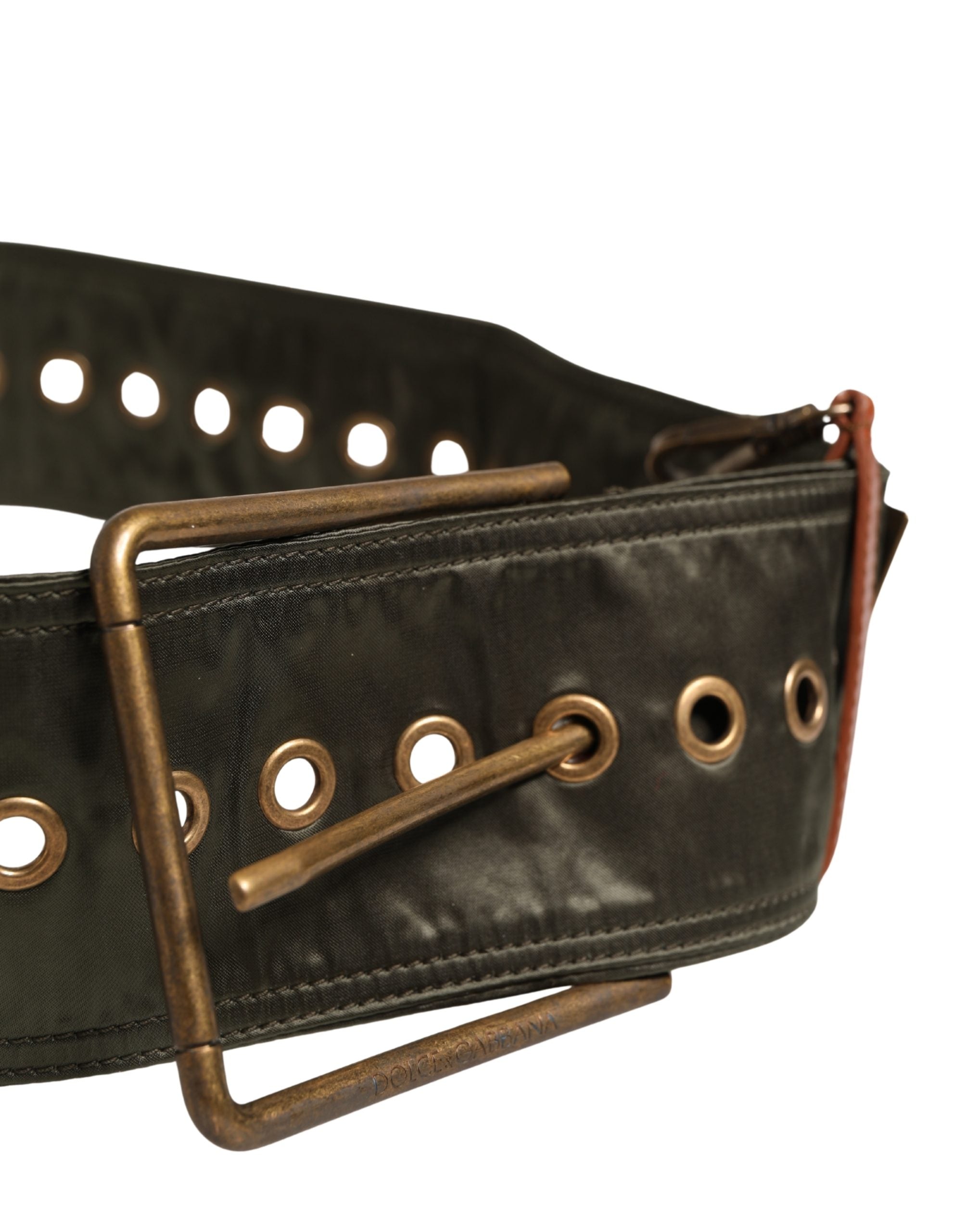 Dolce & Gabbana Herrenschließe aus schwarzem Leder mit DG-Metallschließe