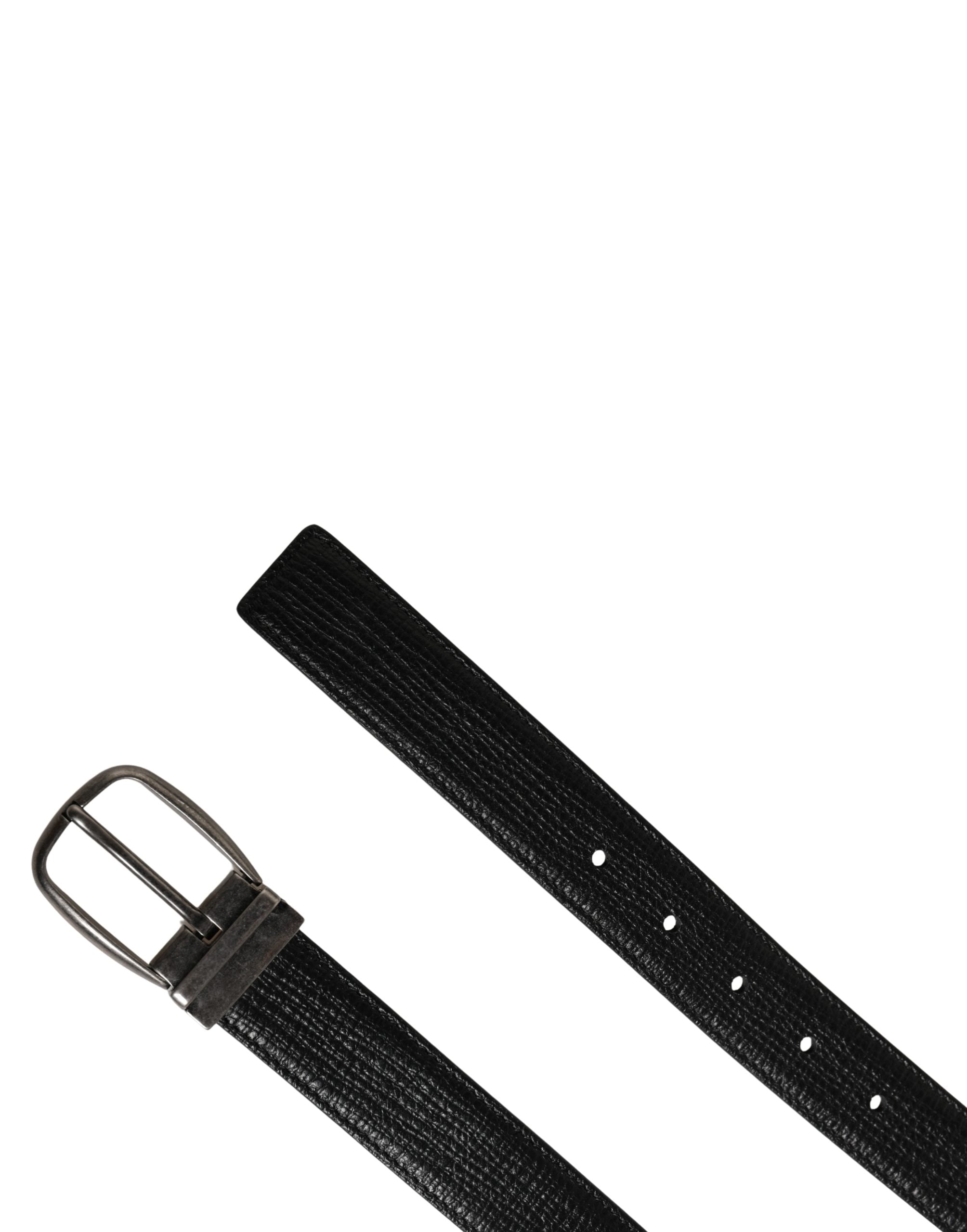 Dolce & Gabbana Herrenschließe Gürtel aus schwarzem Leder