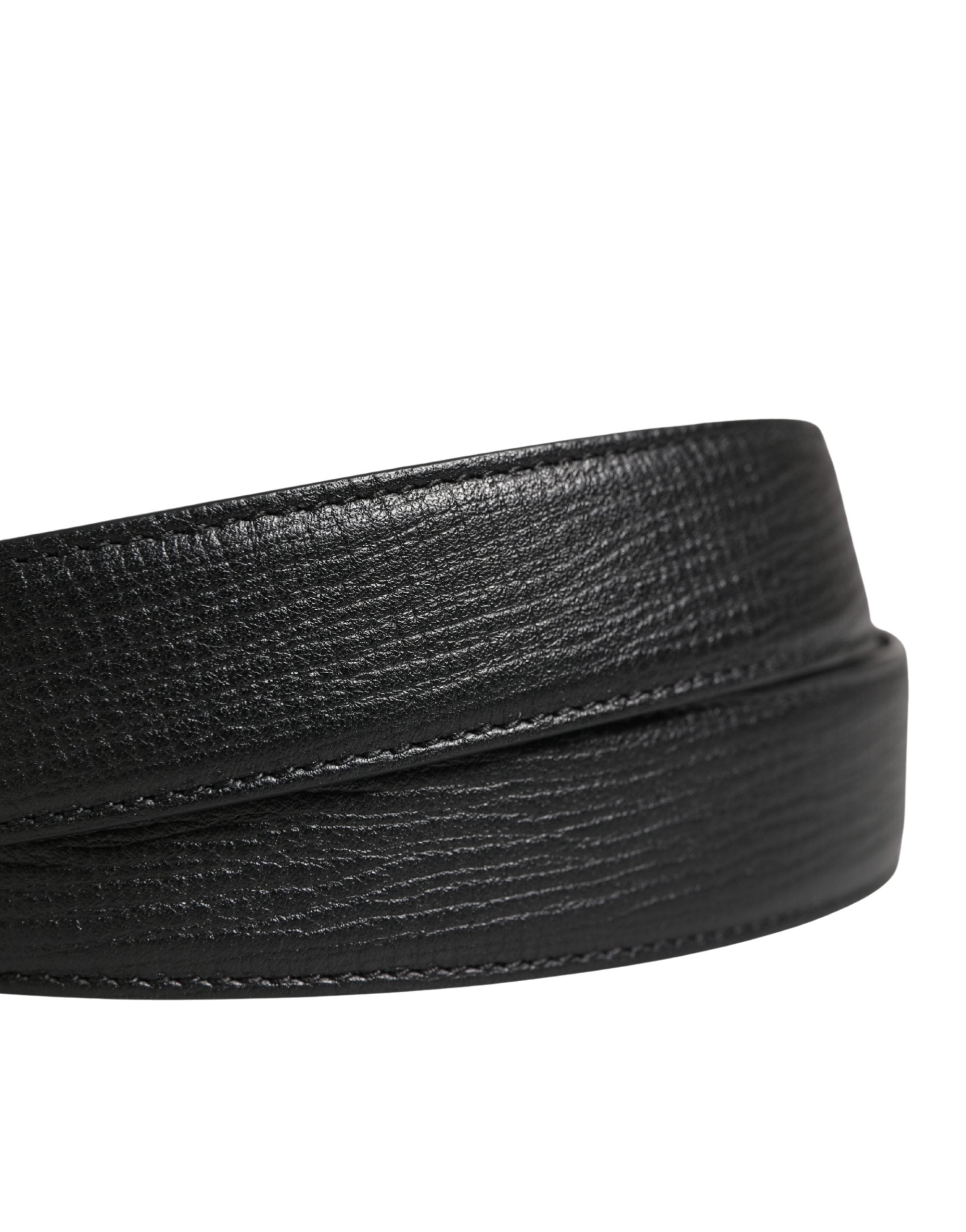Dolce & Gabbana Herrenschließe Gürtel aus schwarzem Leder