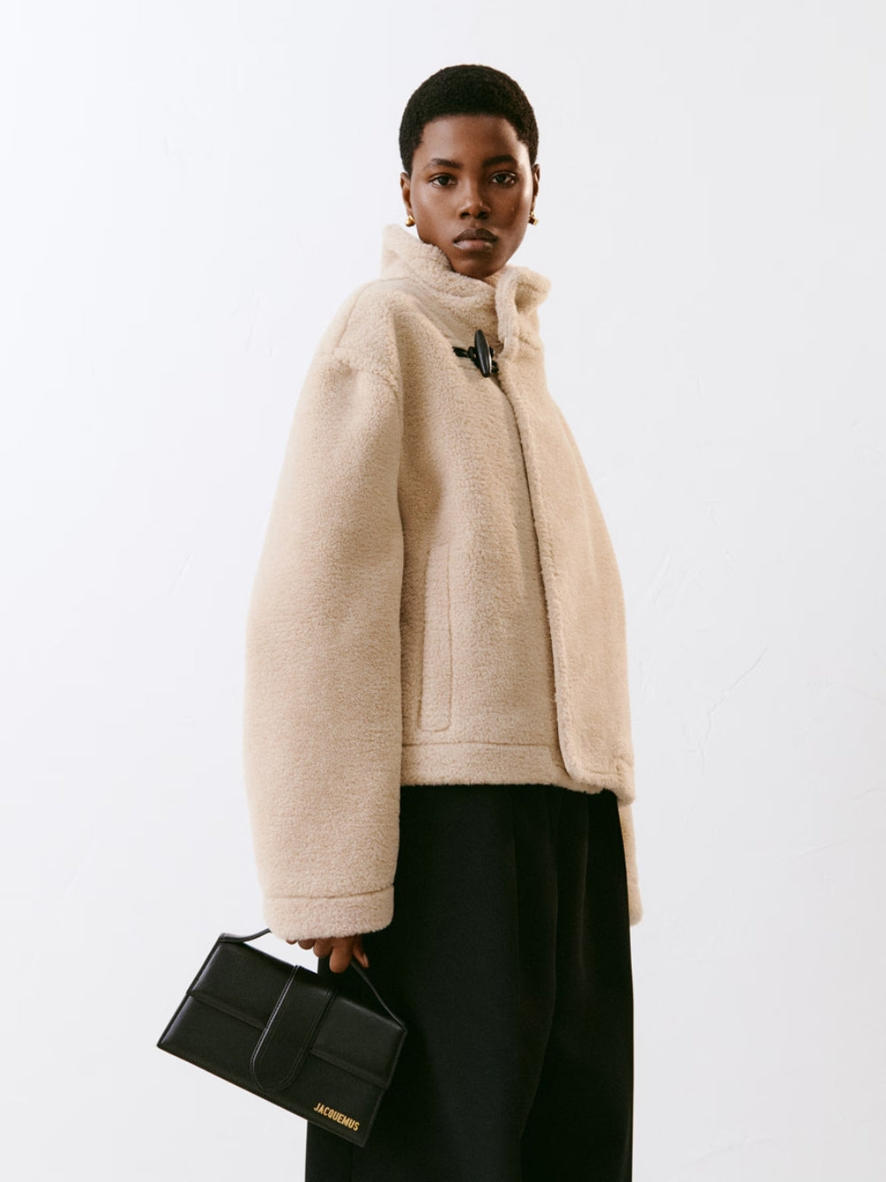 Jacquemus Schwarze Lederhandtasche Le Grand Bambino
