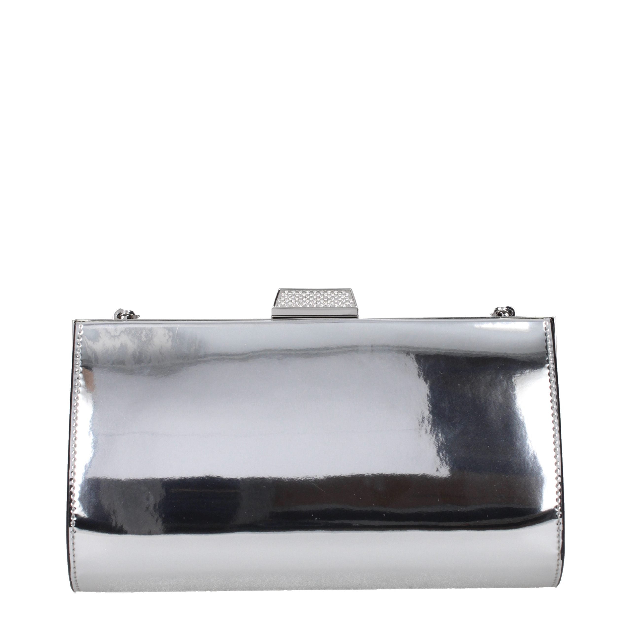Jimmy Choo Graue Leder-Clutch