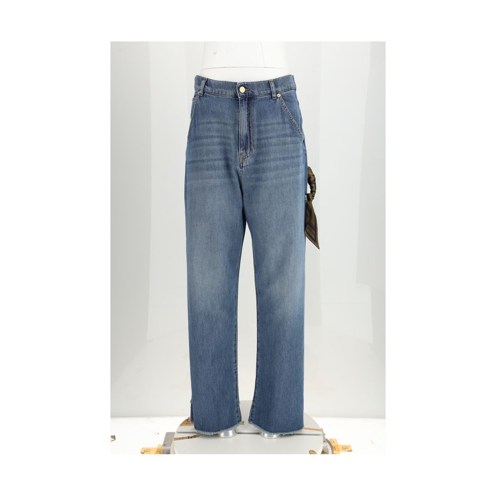 Darkpark Blaue Baumwolljeans im Relaxed Fit