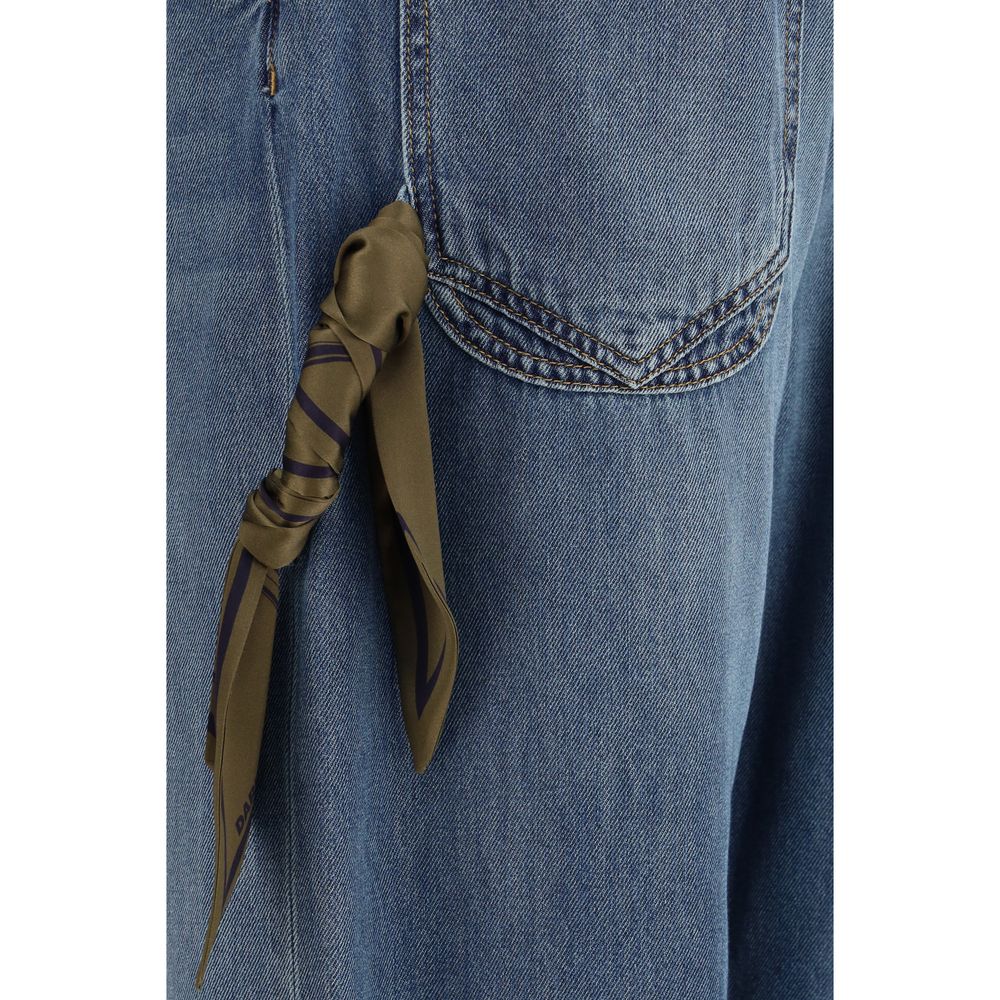 Darkpark Blaue Baumwolljeans im Relaxed Fit