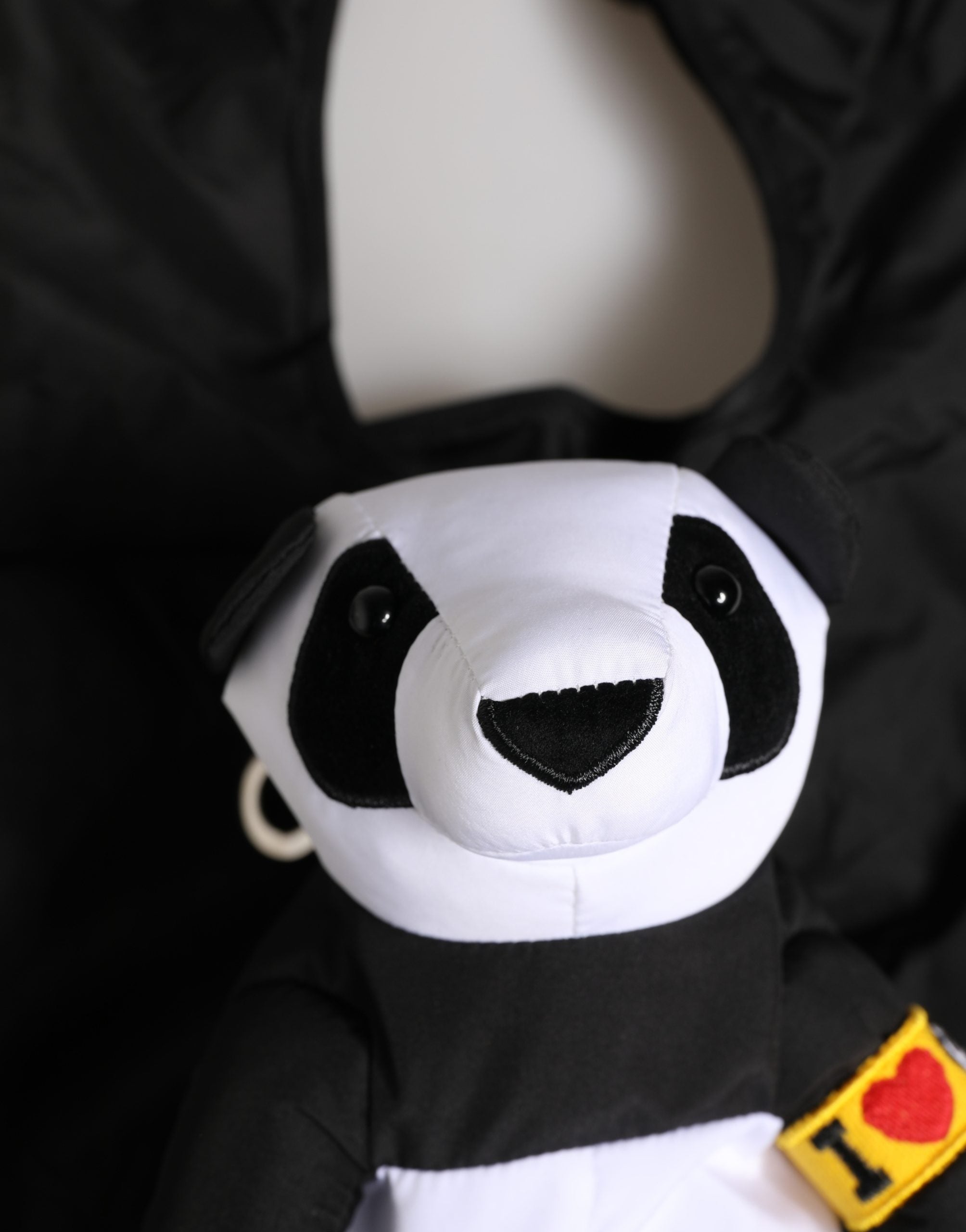 Dolce & Gabbana Herren Schwarze Polyester Panda Stofftasche "Ecobag"