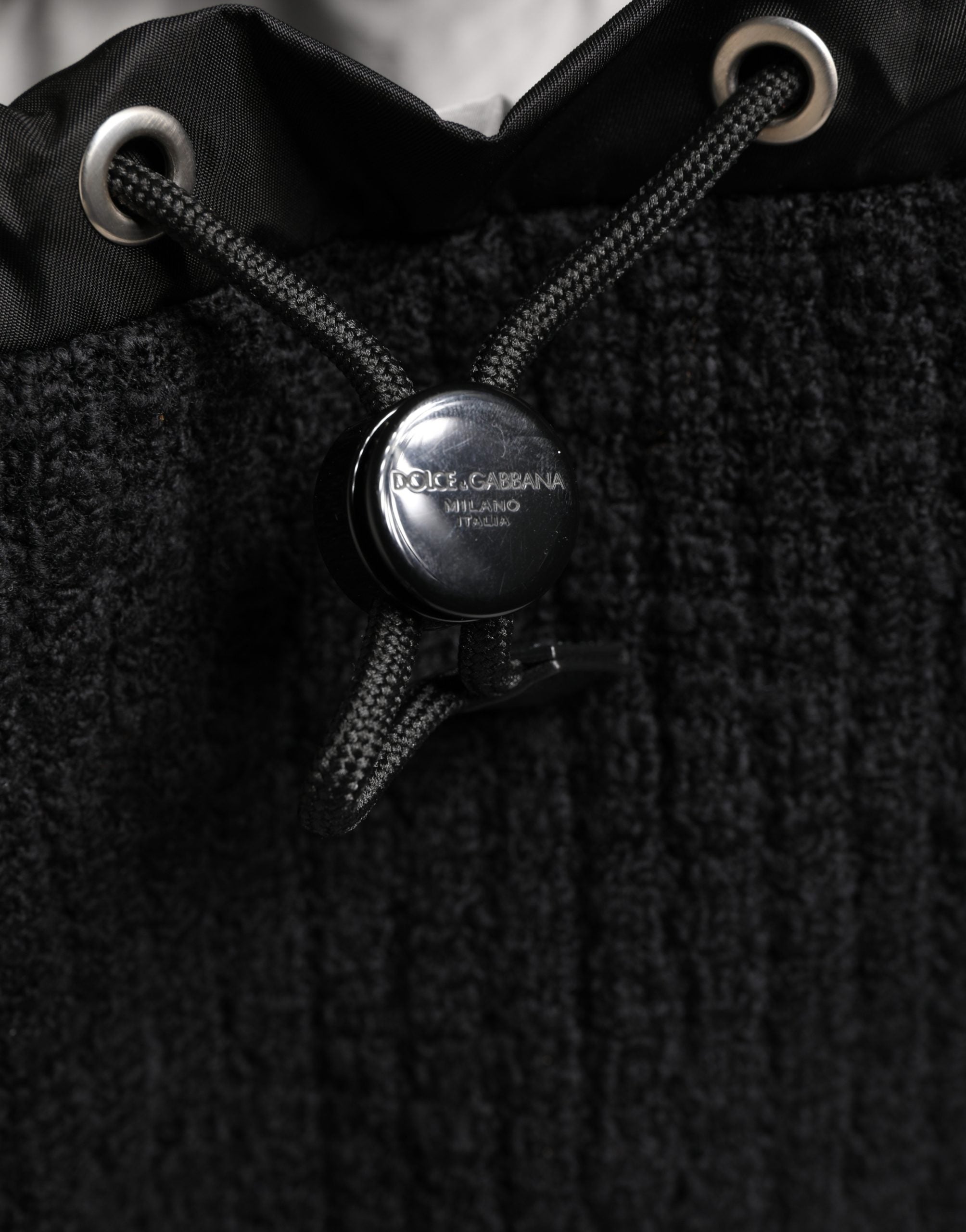 Dolce & Gabbana Schwarzer Rucksack aus Trikot-Wollmischung für Reisen