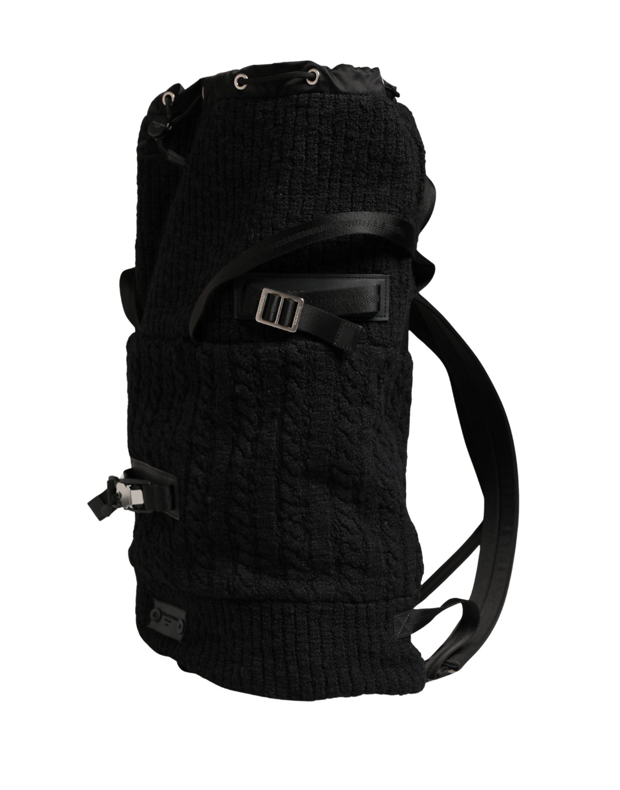 Dolce & Gabbana Schwarzer Rucksack aus Trikot-Wollmischung für Reisen