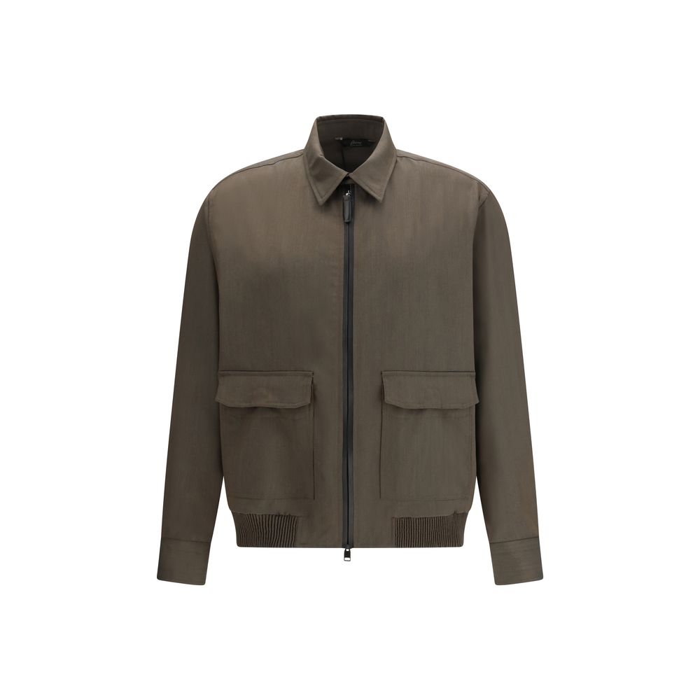 Brioni Zweifarbiger Wollmantel