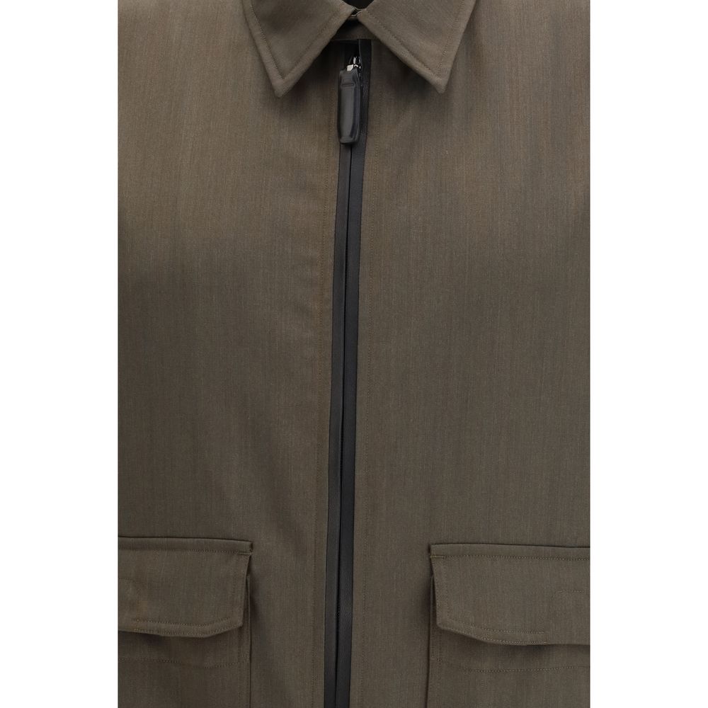 Brioni Zweifarbiger Wollmantel