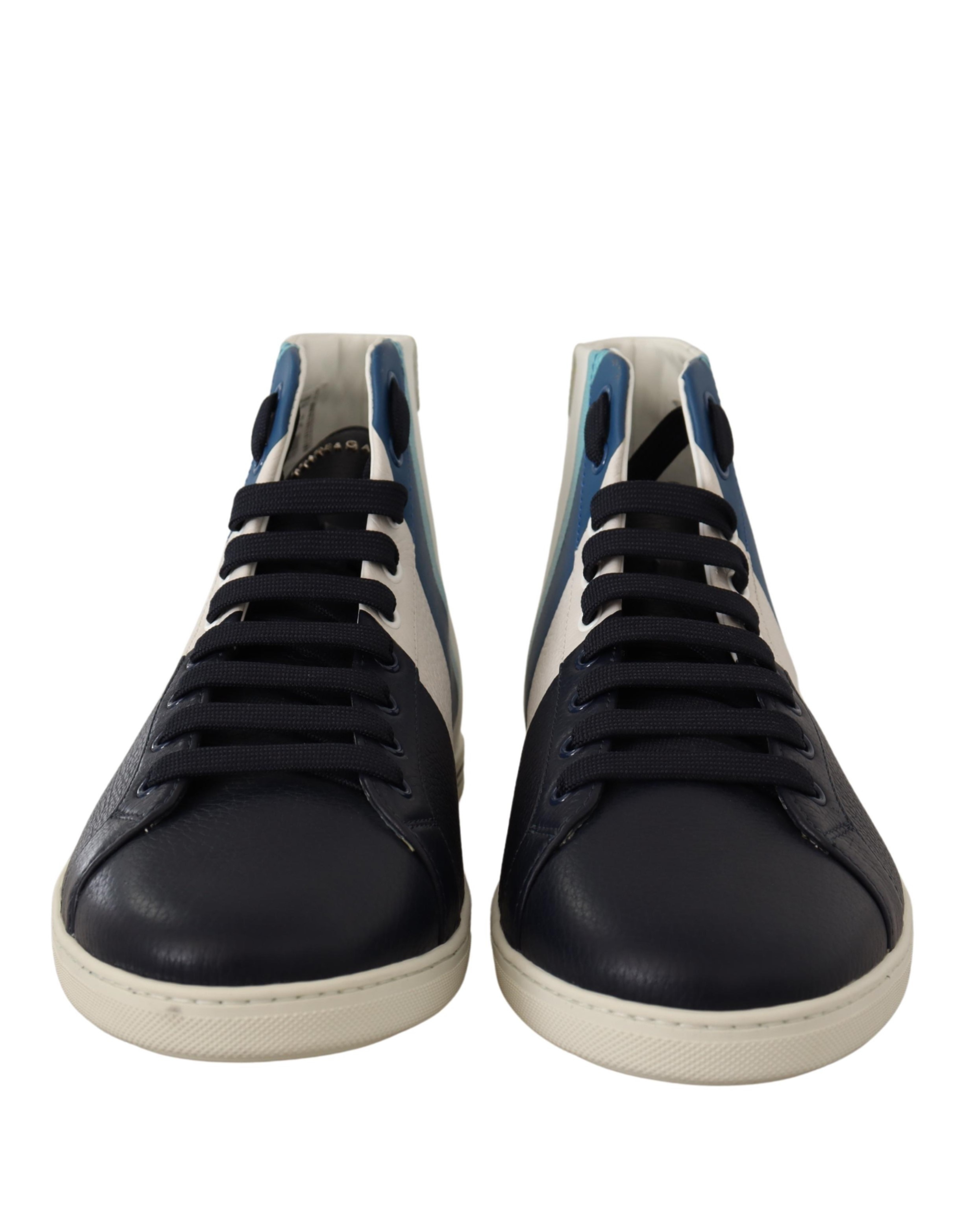 Dolce & Gabbana Mehrfarbige Leder Mid-Top Sneaker Schuhe