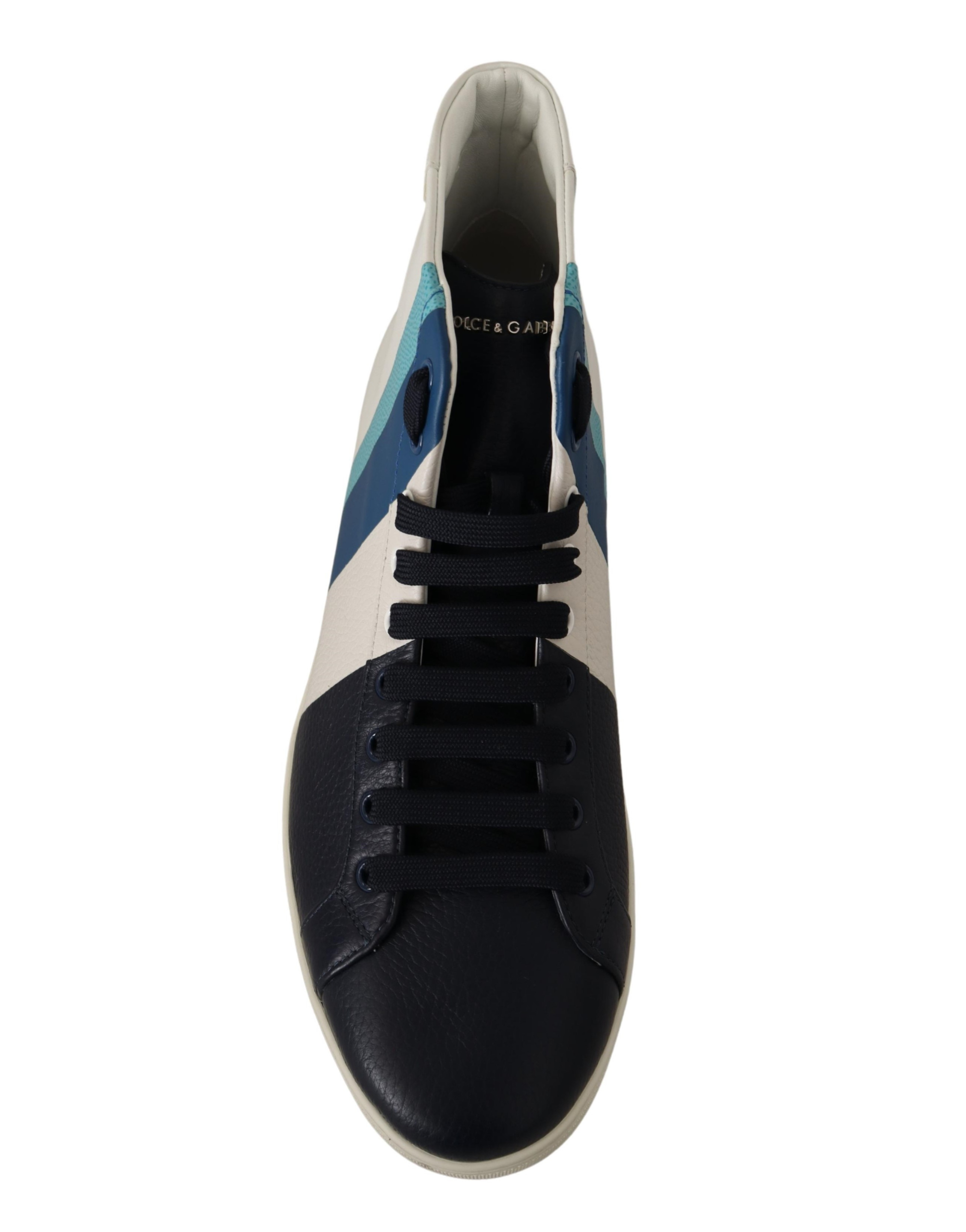 Dolce & Gabbana Mehrfarbige Leder Mid-Top Sneaker Schuhe