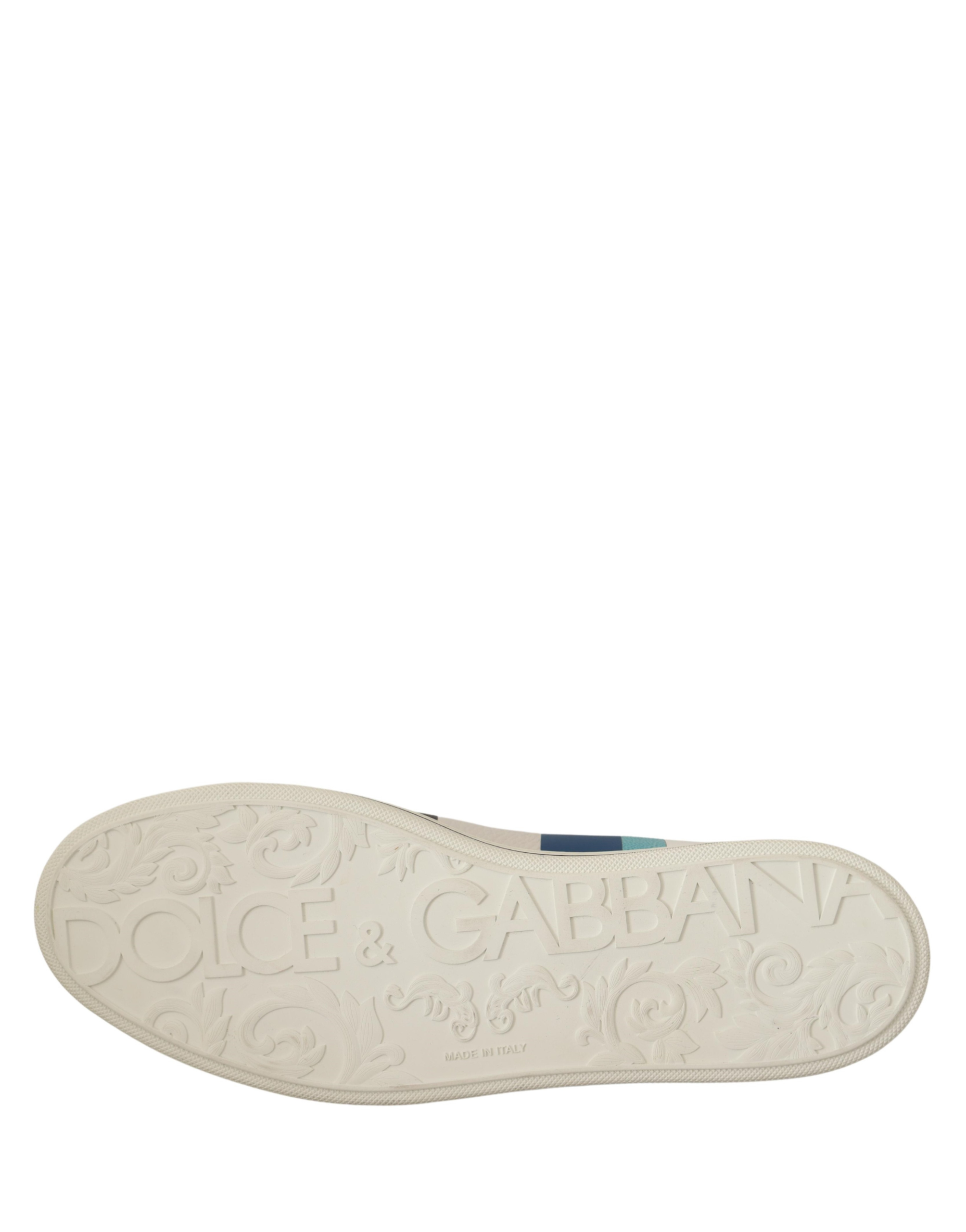 Dolce & Gabbana Mehrfarbige Leder Mid-Top Sneaker Schuhe