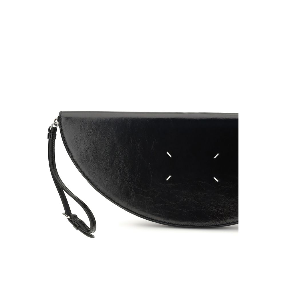 Maison Margiela Schwarze Bos Taurus Kalbsleder Clutch
