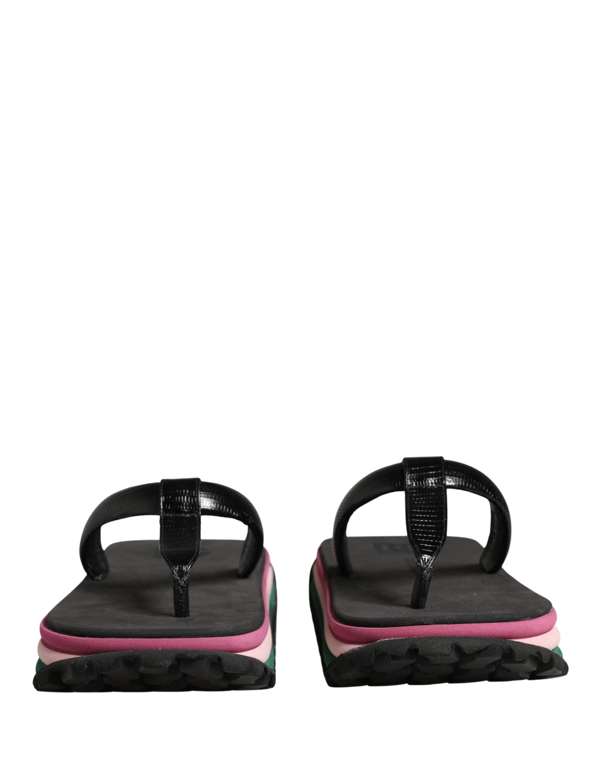 Dolce & Gabbana Multicolor Gummi Chunky Flip-Flop-Sandalen