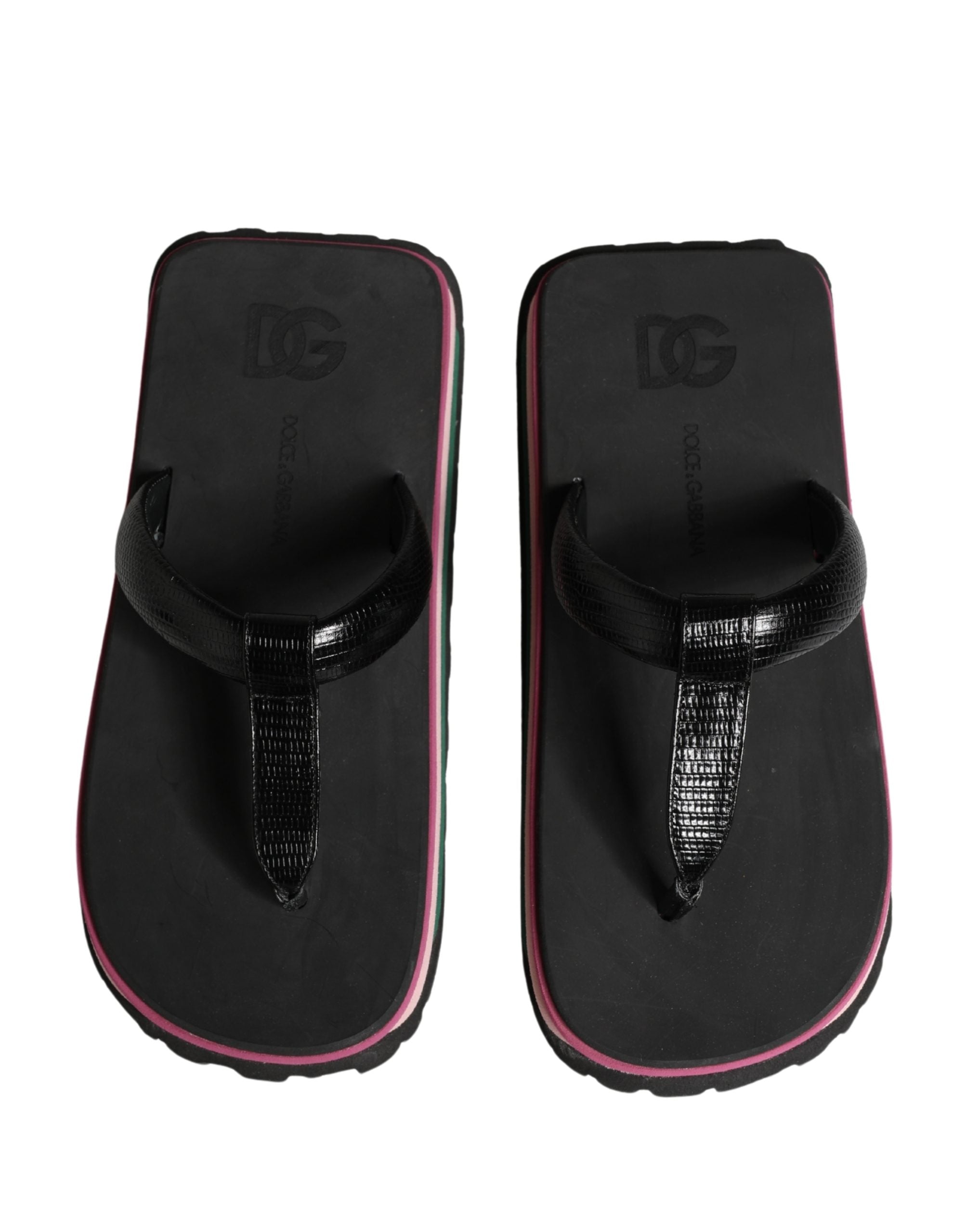 Dolce & Gabbana Multicolor Gummi Chunky Flip-Flop-Sandalen