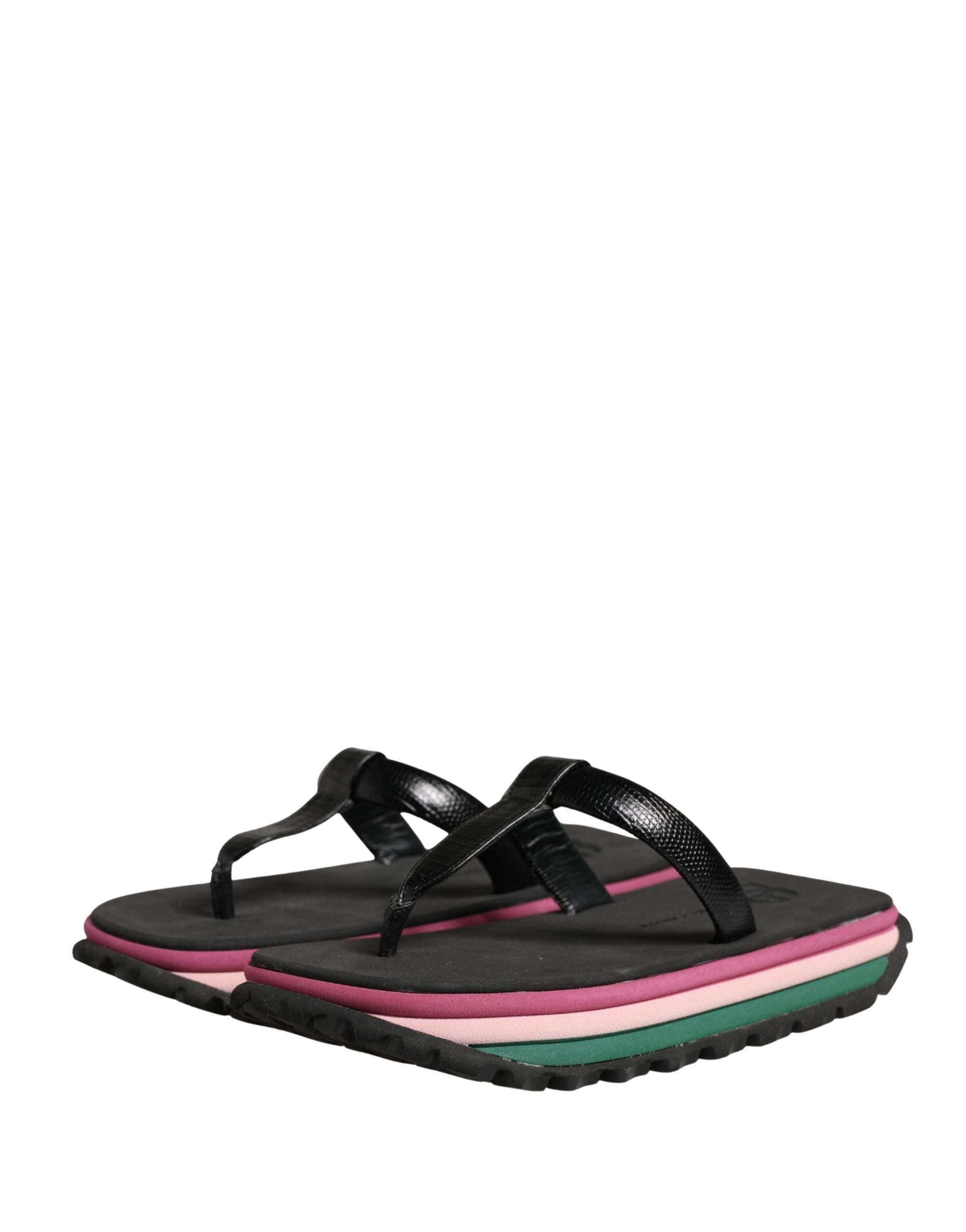 Dolce & Gabbana Multicolor Gummi Chunky Flip-Flop-Sandalen