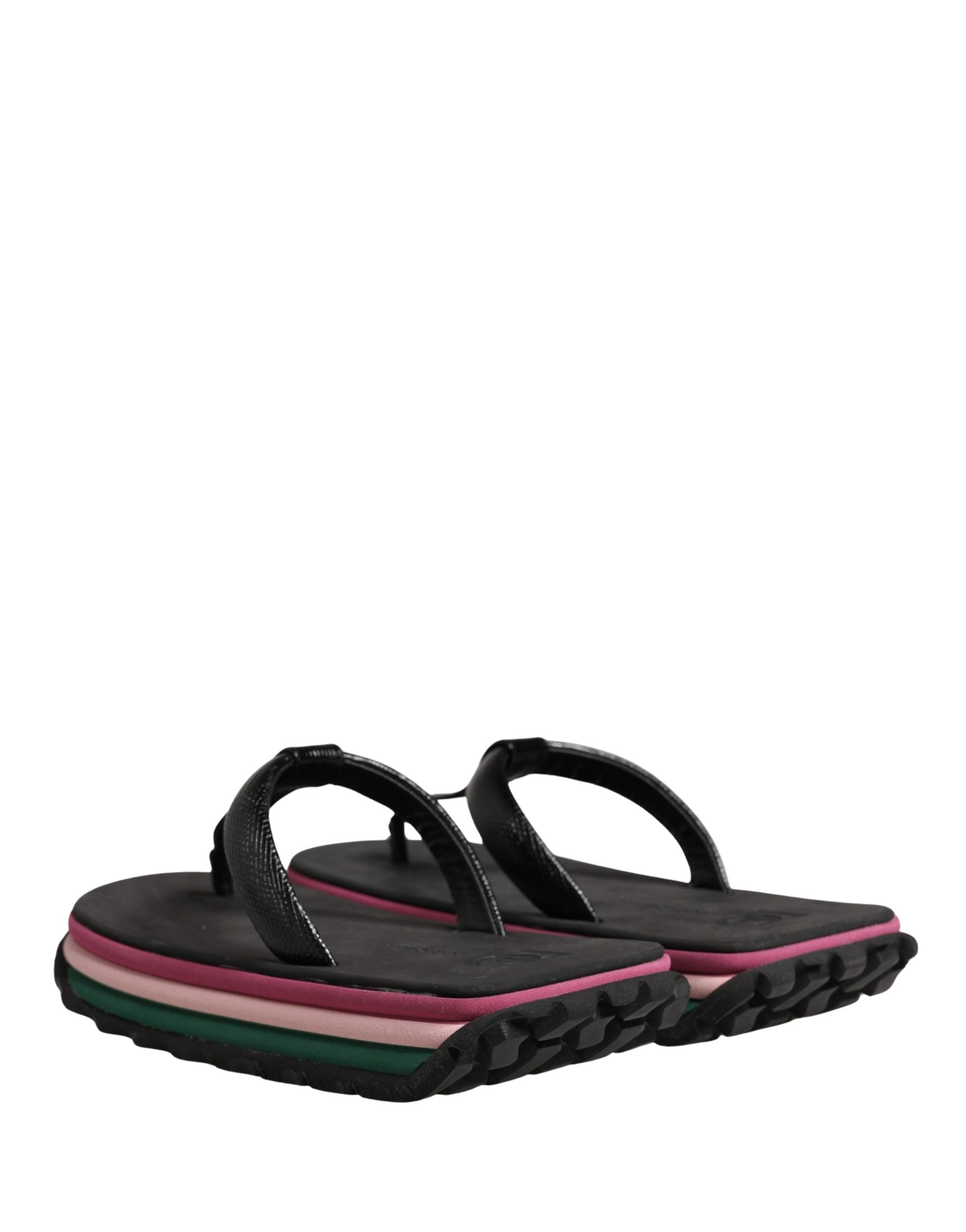Dolce & Gabbana Multicolor Gummi Chunky Flip-Flop-Sandalen