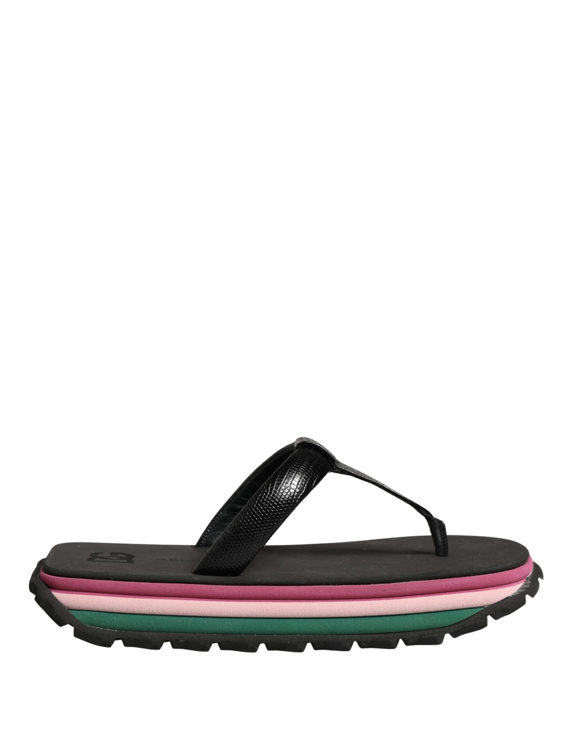 Dolce & Gabbana Multicolor Gummi Chunky Flip-Flop-Sandalen