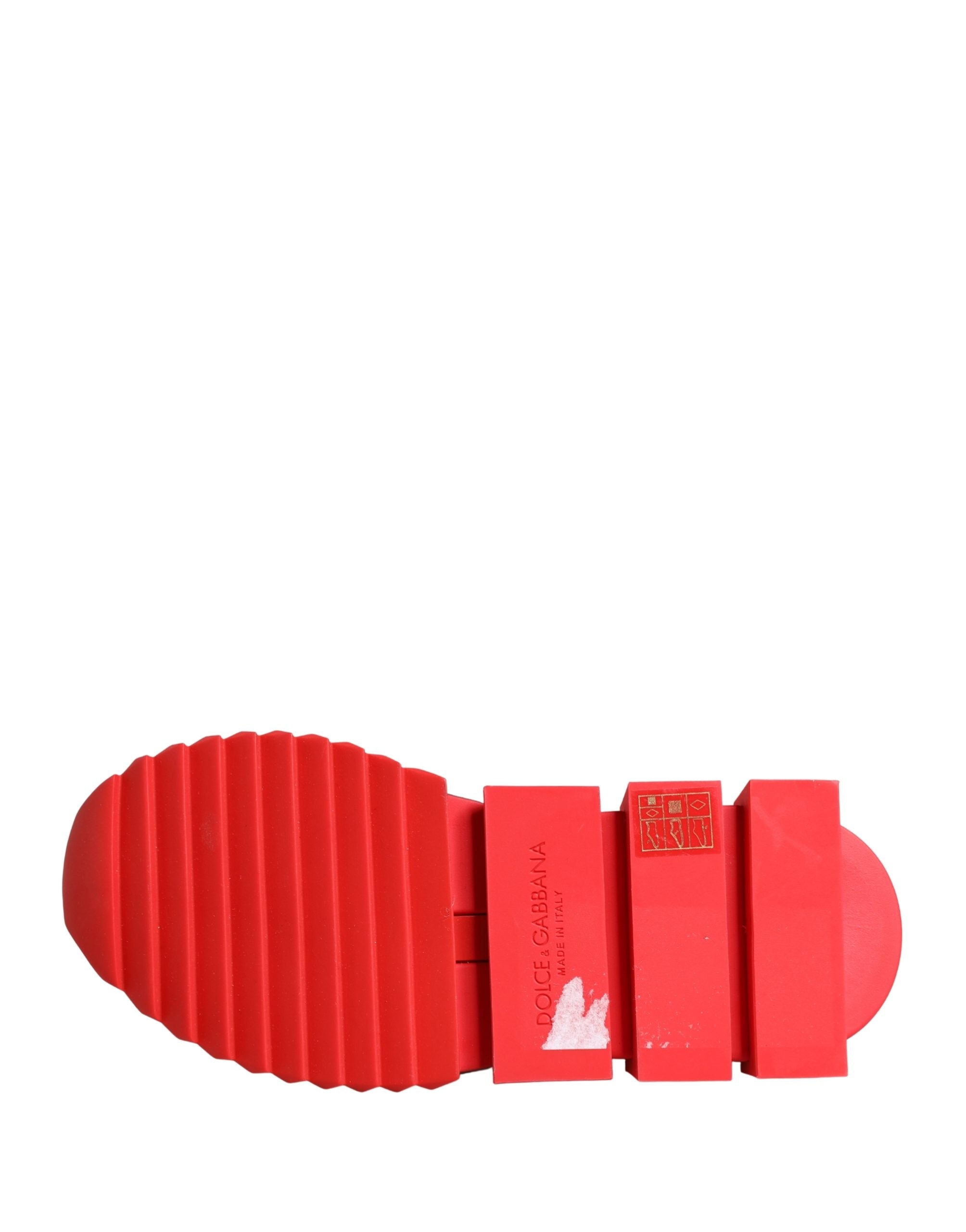 Dolce & Gabbana Red Black Sorrento Socken Sneaker Schuhe