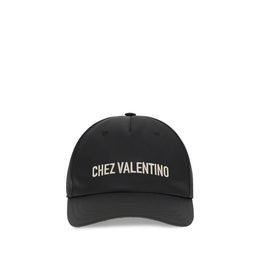 Valentino Garavani Schwarze Baumwollkappe (Baseball Cap)