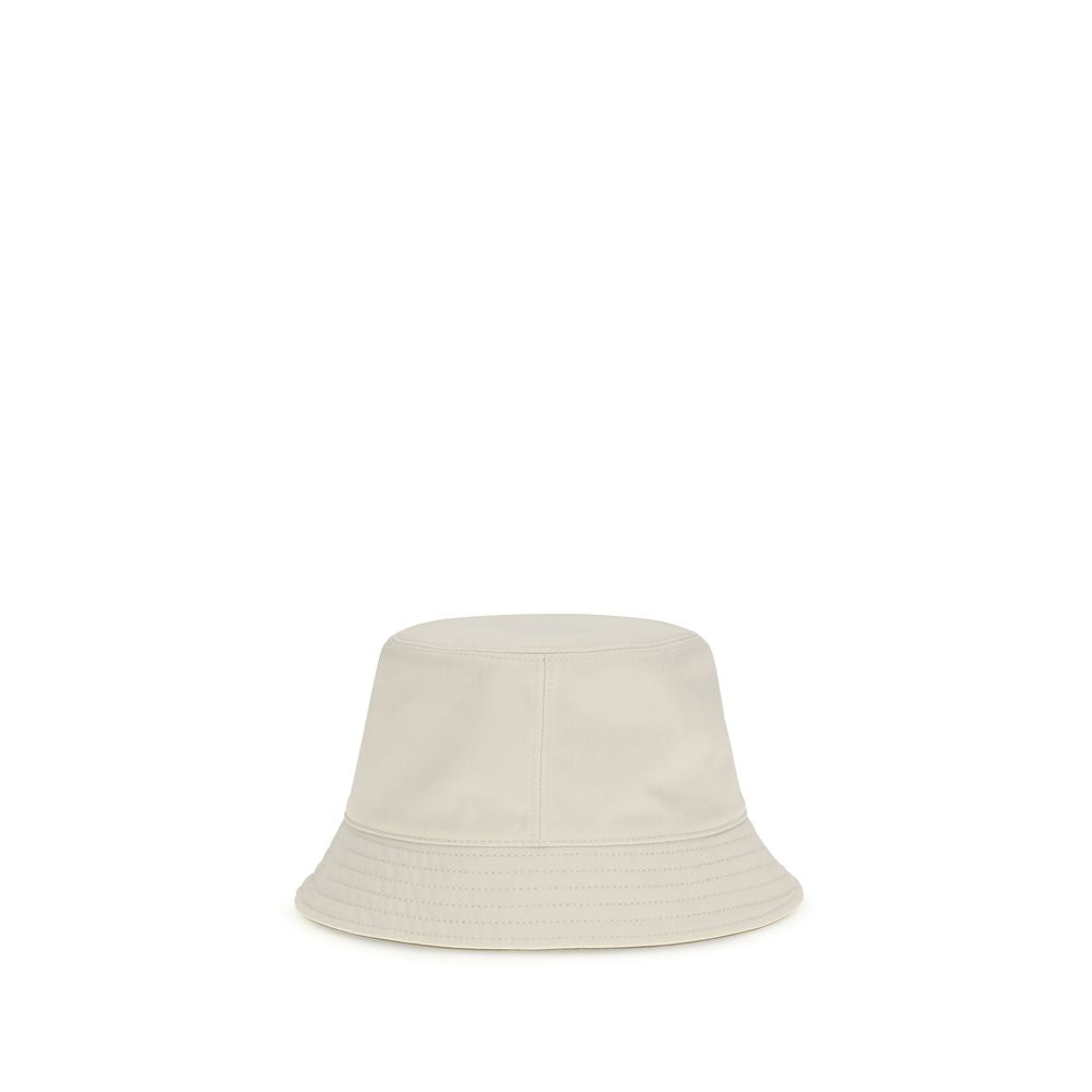Moncler Weißer Eimerhut aus Polyester