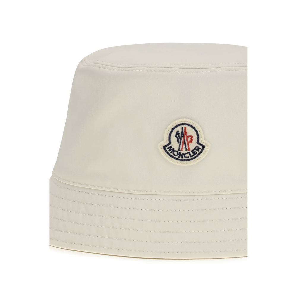 Moncler Weißer Eimerhut aus Polyester