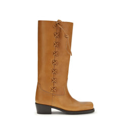 Paris Texas Braune Kalbsleder Bos Taurus Schnürstiefel