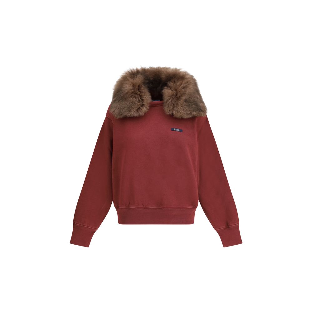Prada Sweatshirt aus Baumwolle in Bordeaux