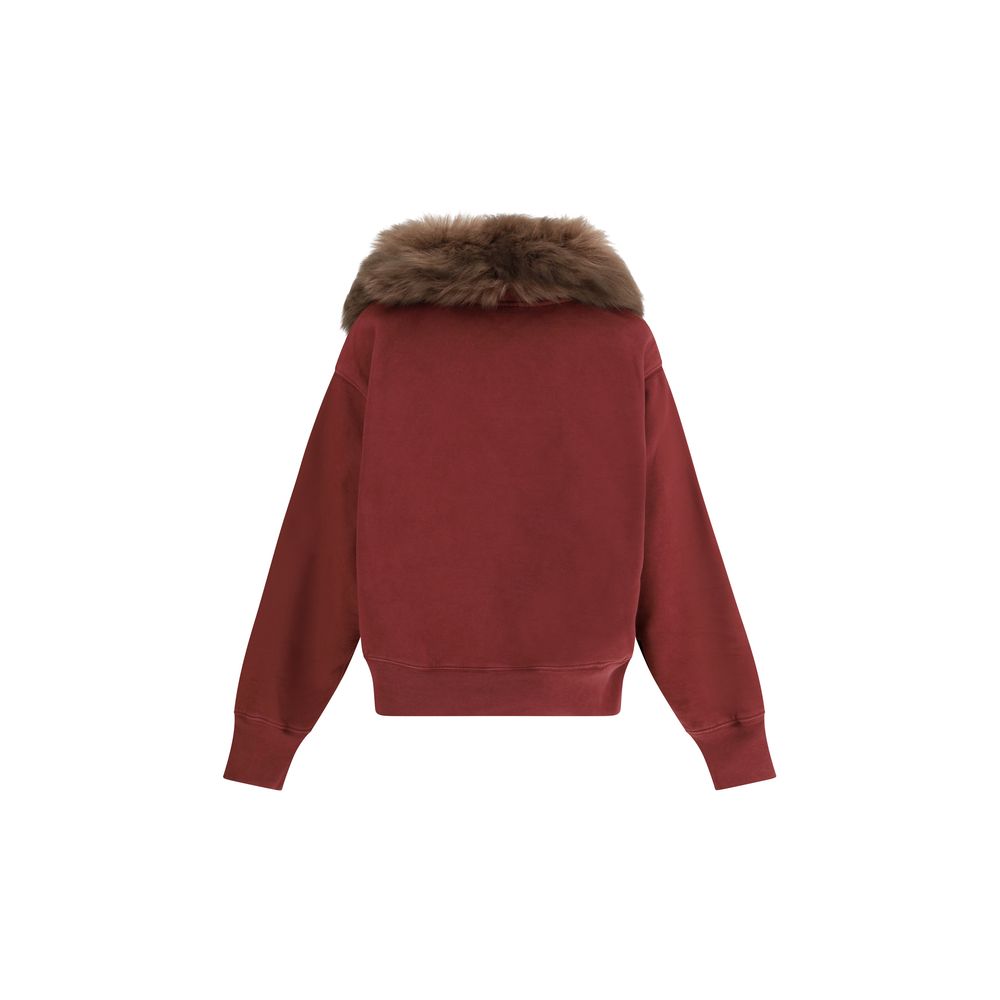 Prada Sweatshirt aus Baumwolle in Bordeaux