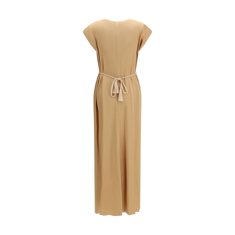 Forte_Forte Orange Viskose Freizeitkleid