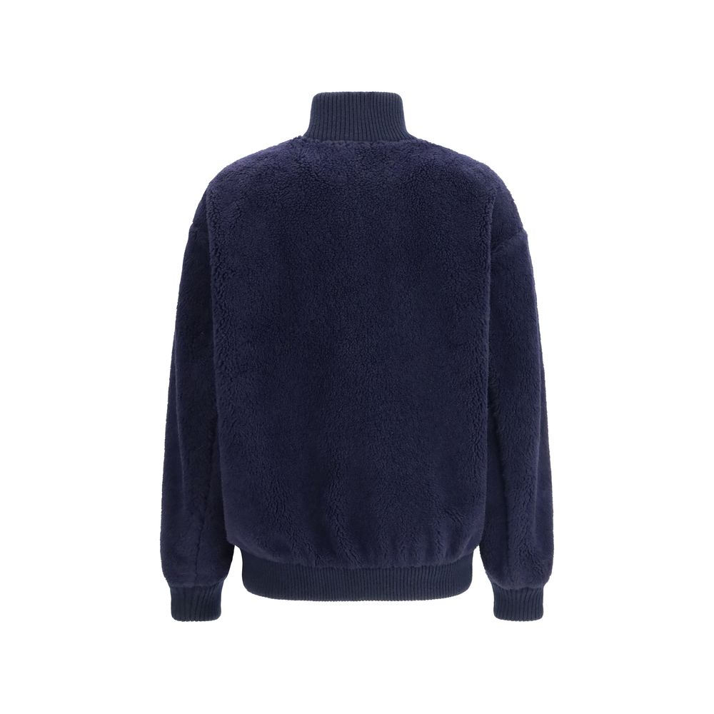 Prada Blaue Polyamid-Jacke in voller Länge