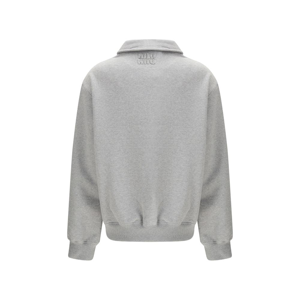 Miu Miu Grauer Baumwollpullover
