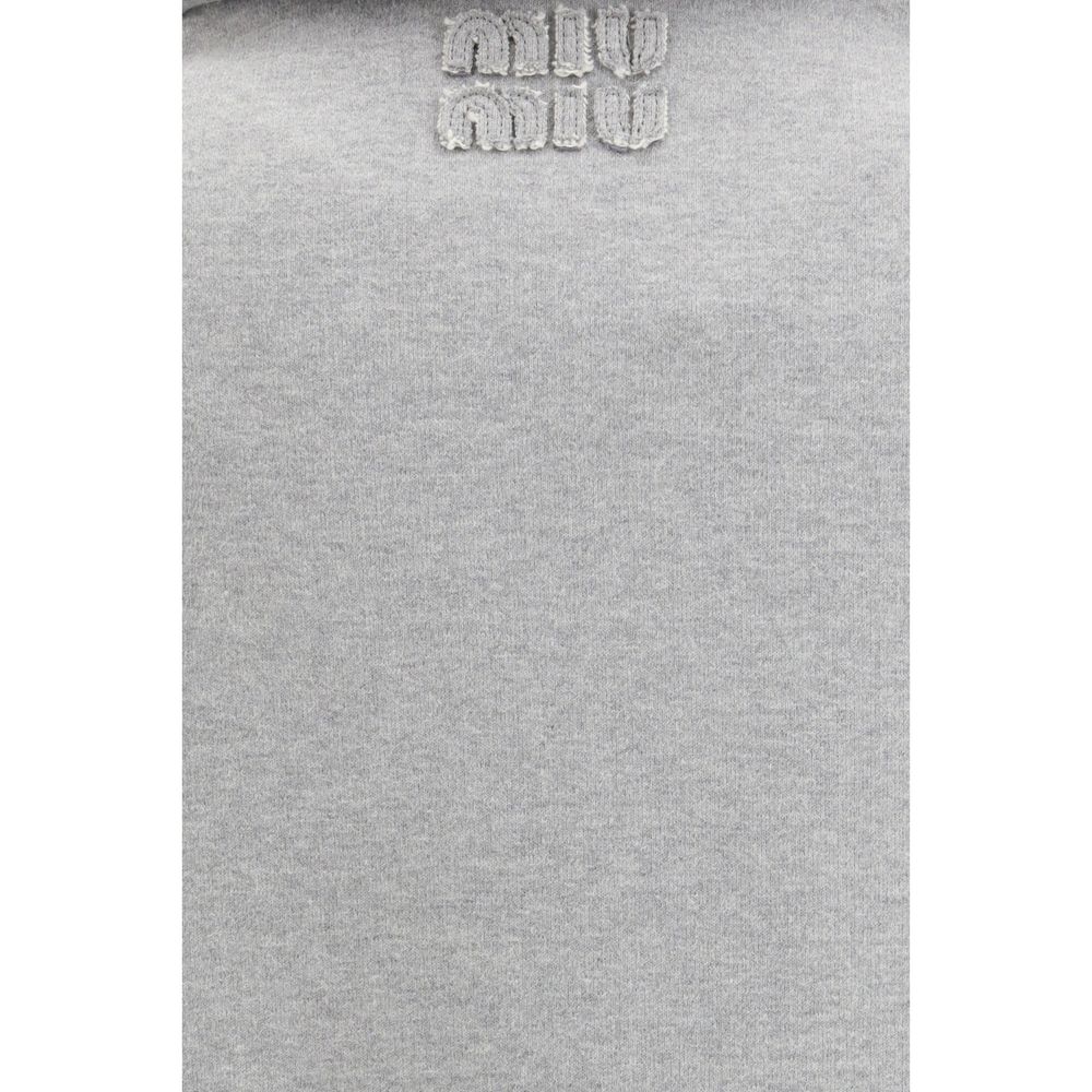 Miu Miu Grauer Baumwollpullover