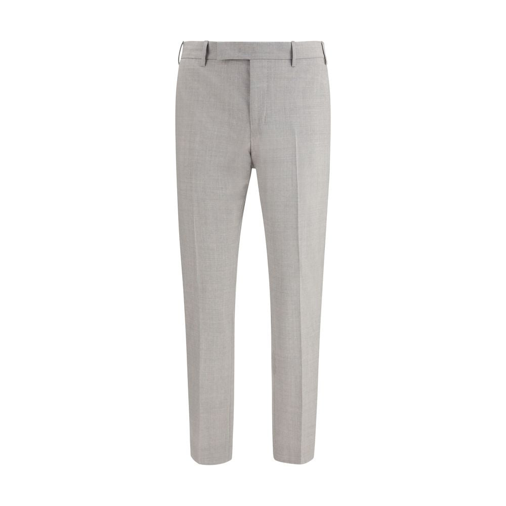 PT Torino Graue Hose aus Fleece-Wolle