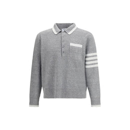 Thom Browne Graues Hemd aus Leinen mit Muster
