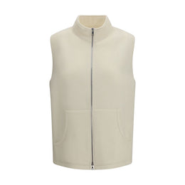 RIER Beige Wool Oves Aries Ärmellose Jacke