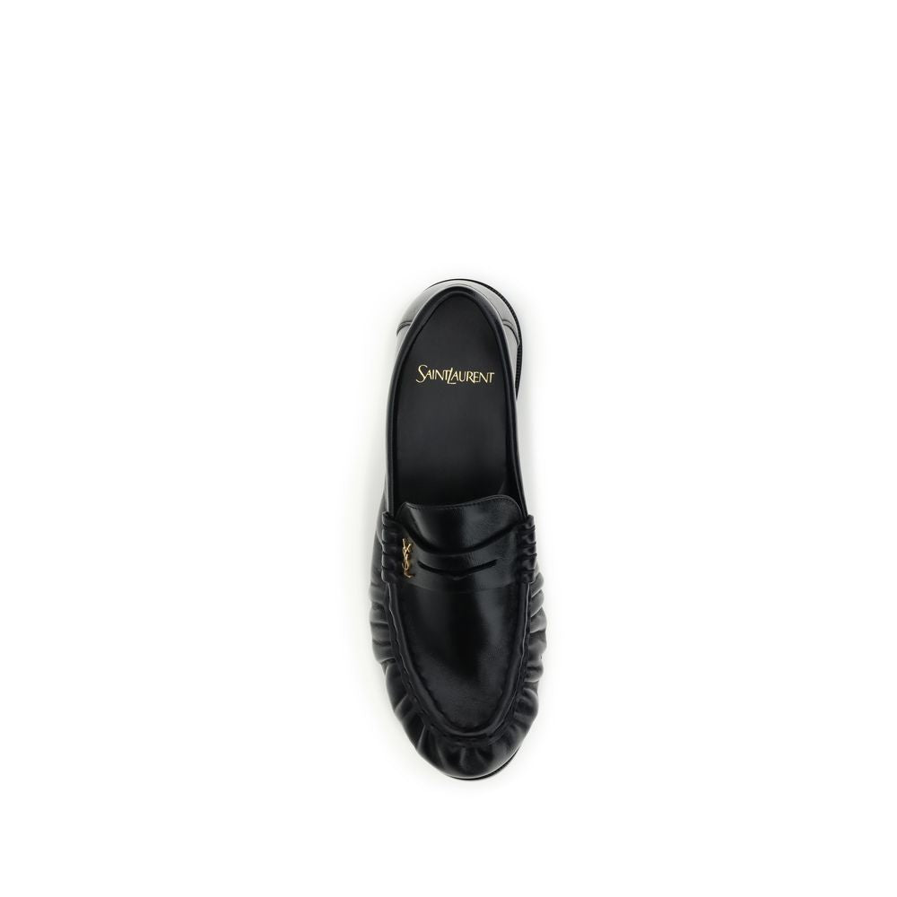 Saint Laurent Schwarze Lammleder Ballerinas Ovis Aries Aries