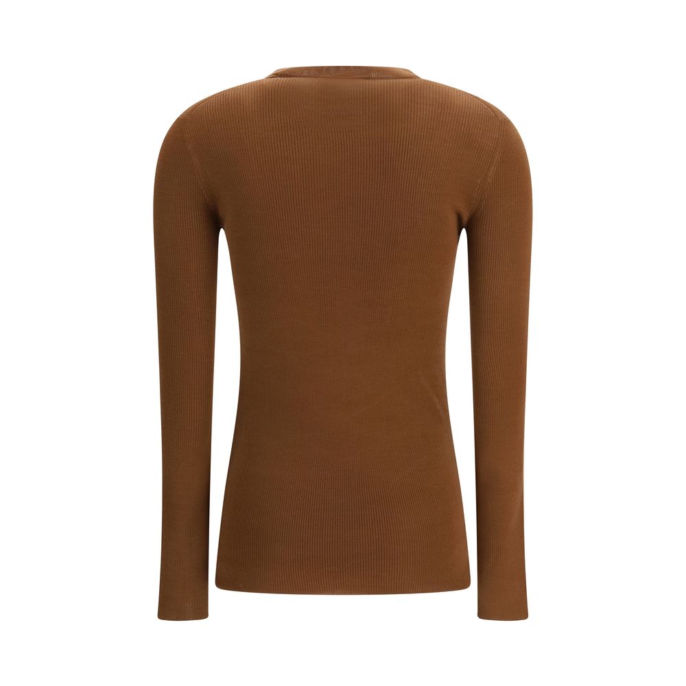 Prada Brauner Strickcardigan aus Fleece-Wolle