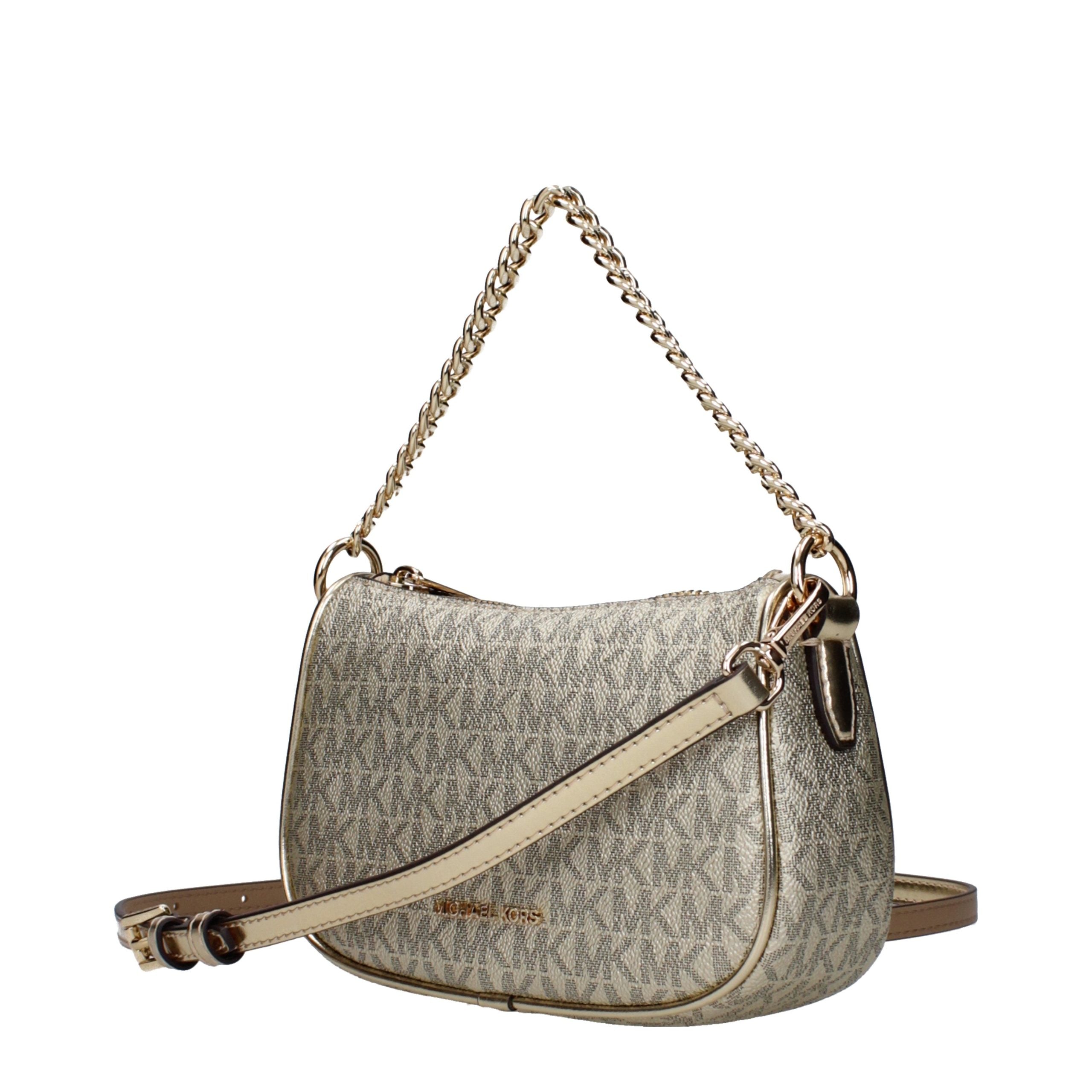 Michael Kors Goldfarbene Stoffhandtasche