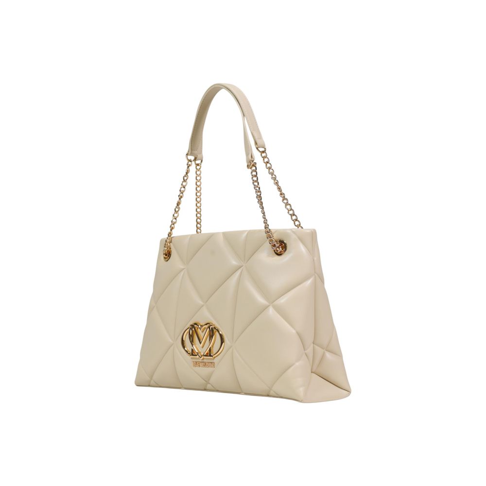 Love Moschino Beige Kunstleder Handtasche